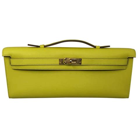 yellow hermes bag|hermes kelly cut clutch price.